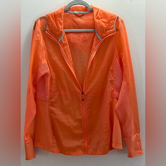 Adidas Womens‎ Orange Running Windbreaker - Picture 1 of 5